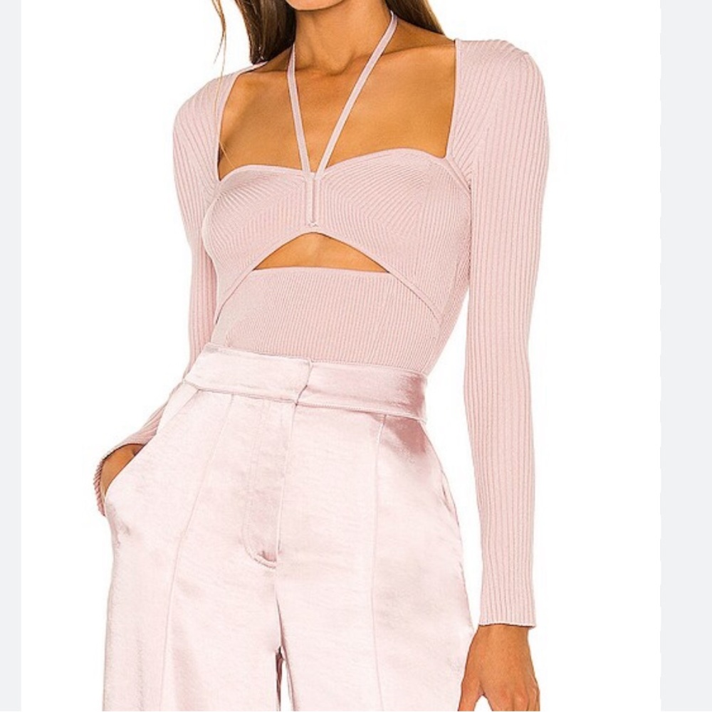 Jonathan SIMKHAI Alexia Ribbed Knit Top RARE COLOR
